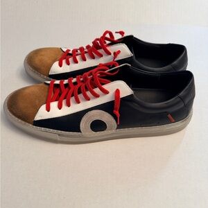 Oliver Cabell Size 47 13-14 Low Top 1 Metropolis Leather Sneakers Black Brown